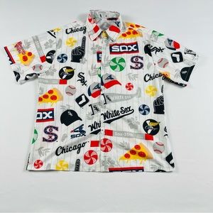 Chicago White Sox Beggars Pizza Hawaiian Shirt Button-Up Size XL mens